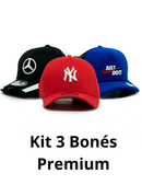 Kit 3 Bonés Premium Modelos Sortido Marcas Versátil  alta Qualidade Masculino