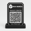 Placa de QR Code Com Relevo Personalizada Impressão 3D
