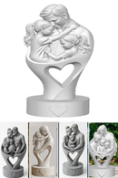 Escultura Decorativa Dia Dos Pais Branco Mármore Design Webshopfy