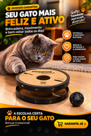 Brinquedo Interativo Torre com Chocalho e Bolinha para Gatos