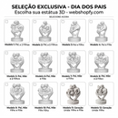 Escultura Decorativa Dia Dos Pais Branco Mármore Design Webshopfy
