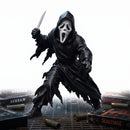 Boneco Colecionador Ghostface Pânico Estátua Dinâmica 16cm
