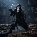 Boneco Colecionador Ghostface Pânico Estátua Dinâmica 16cm