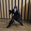 Boneco Colecionador Ghostface Pânico Estátua Dinâmica 16cm