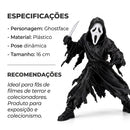Boneco Colecionador Ghostface Pânico Estátua Dinâmica 16cm