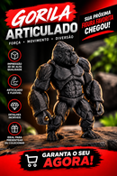 Boneco Macaco Gorila Articulado 3D – Figura de Ação Colecionável e Flexível