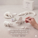 Brinquedo Articulado 3D Para Pintar – Design Exclusivo 03 Unidades