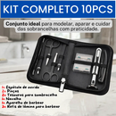 Kit Design De Sobrancelhas Completo Com Pinça Tesoura 10pcs