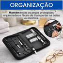Kit Design De Sobrancelhas Completo Com Pinça Tesoura 10pcs