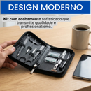 Kit Design De Sobrancelhas Completo Com Pinça Tesoura 10pcs