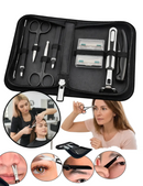 Kit Design De Sobrancelhas Completo Com Pinça Tesoura 10pcs