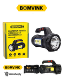 Lanterna de Mão Recarregável LED com Kit de Ferramentas BOM-4504 – Potente e Portátil