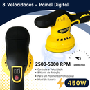Lixadeira Politriz Automotiva Portátil Sem Fio 2 Bateria 12v Peso  1,2kg
