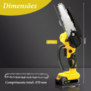 Mini Motosserra Elétrica Portátil  2 Baterias 21v Forte 6 Polegada Bomvink-9102