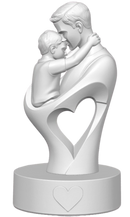 Escultura Decorativa Dia Dos Pais Branco Mármore Design Webshopfy