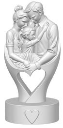 Escultura Decorativa Dia Dos Pais Branco Mármore Design Webshopfy