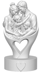 Escultura Decorativa Dia Dos Pais Branco Mármore Design Webshopfy