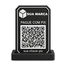 Placa de QR Code Com Relevo Personalizada Impressão 3D