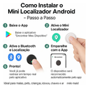 Mili Rastreador AirTag Android bluetooth + Pulseira Ballistic