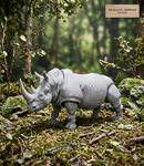 Brinquedo Articulado 3D Rinoceronte Para Pintar Exclusivo Webshopfy