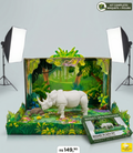 Brinquedo Articulado 3D Rinoceronte Para Pintar Exclusivo Webshopfy