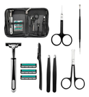 Kit Design De Sobrancelhas Completo Com Pinça Tesoura 10pcs