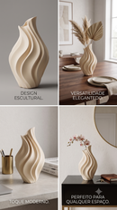 Vaso Decorativo Escultural Ondas Design Sofisticação Elegância Exclusivo.
