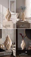 Vaso Decorativo Escultural Ondas Design Sofisticação Elegância Exclusivo.