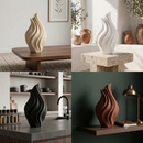Vaso Decorativo Escultural Ondas Design Sofisticação Elegância Exclusivo.