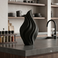 Vaso Decorativo Escultural Ondas Design Sofisticação Elegância Exclusivo.