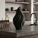 Vaso Decorativo Escultural Ondas Design Sofisticação Elegância Exclusivo.