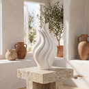 Vaso Decorativo Escultural Ondas Design Sofisticação Elegância Exclusivo.