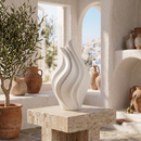 Vaso Decorativo Escultural Ondas Design Sofisticação Elegância Exclusivo.