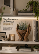 Vaso Decorativo Mãos de Afeto Esculpido Formato Coração Design Exclusivo
