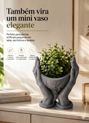 Vaso Decorativo Mãos de Afeto Esculpido Formato Coração Design Exclusivo