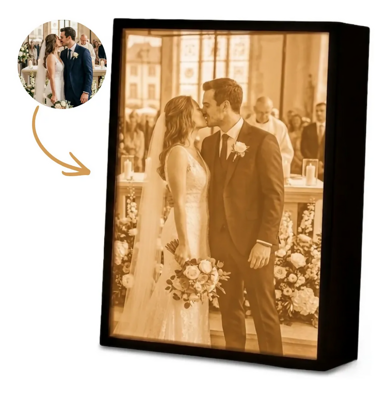 Luminária Led Porta Retrato Foto 3d Personalizada Lithophane