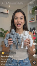 Gorila Brinquedo 3D Para Pintar Articulado Design Exclusivo Webshopfy
