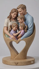 Escultura Decorativa Dia Dos Pais Branco Mármore Design Webshopfy