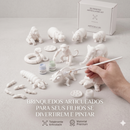 Brinquedo Articulado 3D Para Pintar – Design Exclusivo 06 Unidades